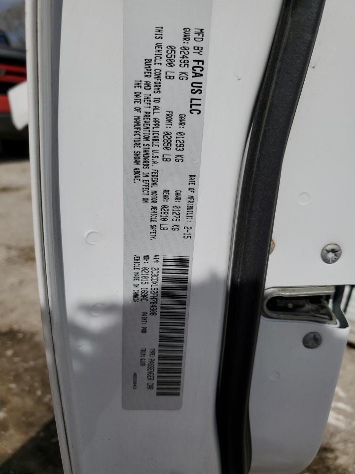 2015 Dodge Charger VIN 2C3CDXL92FH784808 Copart auction photo, all over damage thumbnail 13