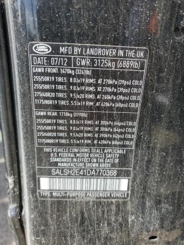 2013 Land Rover Range Rover VIN SALSH2E41DA770368 Copart auction photo, mechanical damage thumbnail 12
