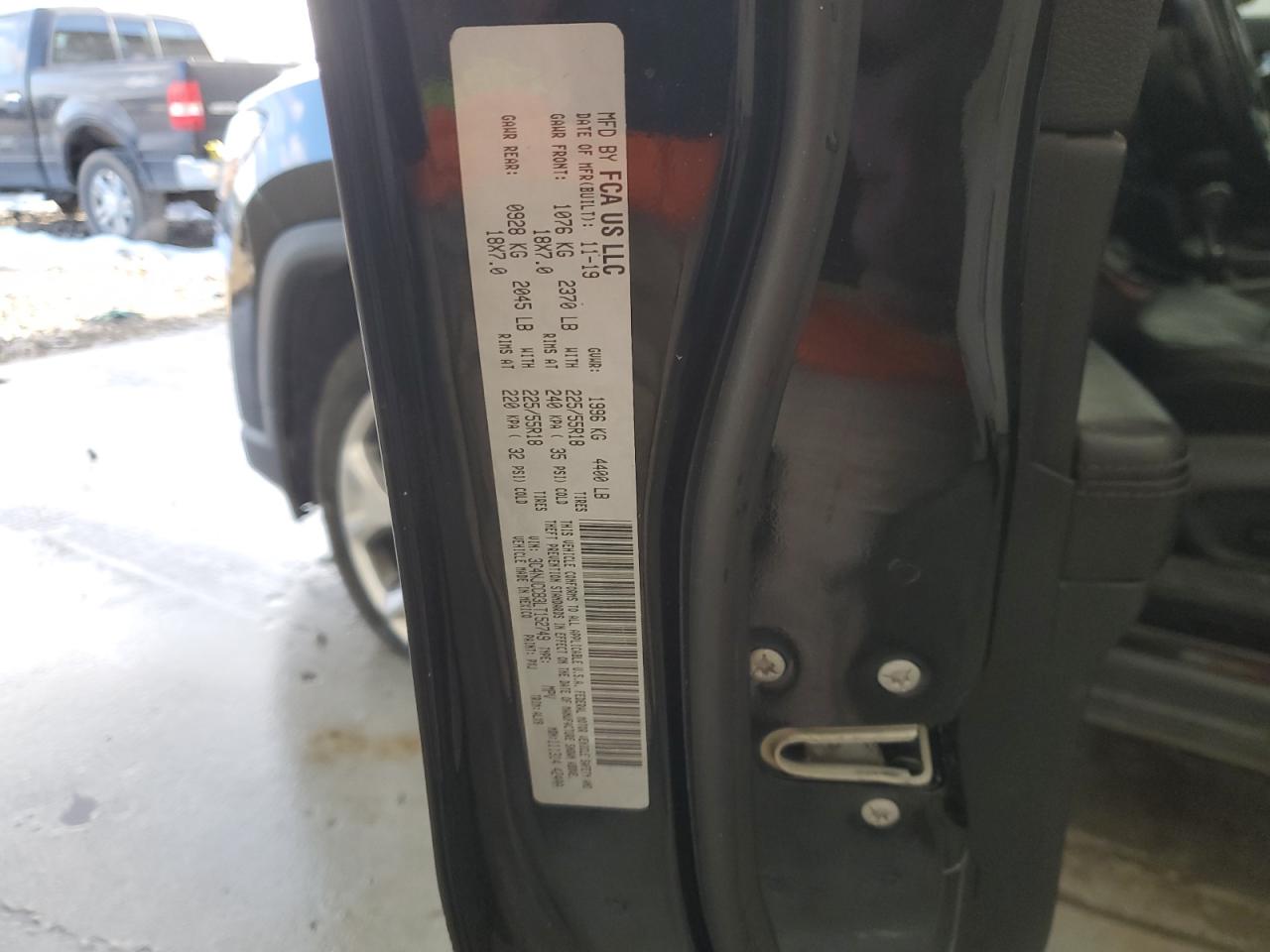 2020 Jeep Compass VIN 3C4NJCCB3LT152749 Copart auction photo, rear end / undercarriage damage thumbnail 12