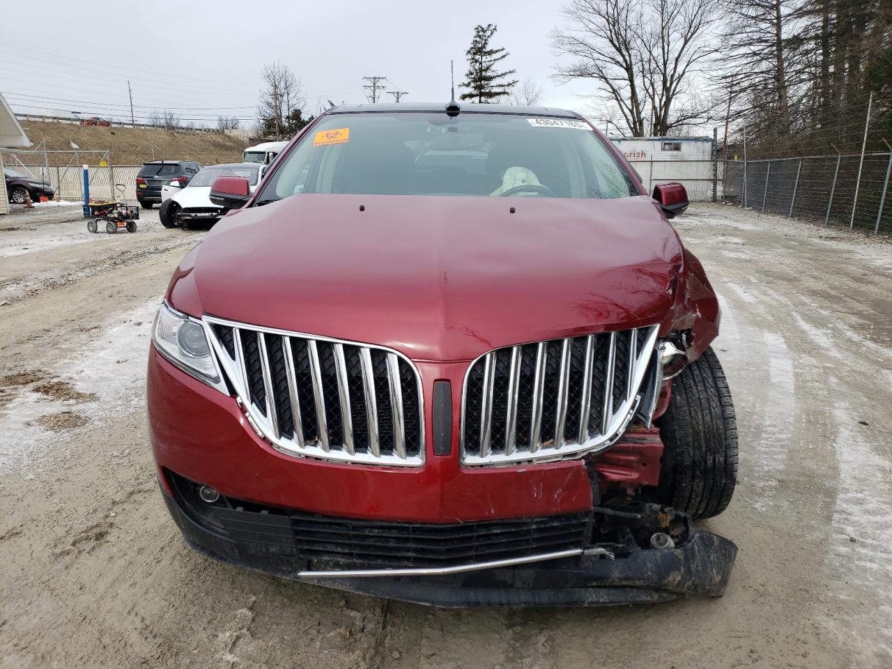 2013 Lincoln MKX VIN 2LMDJ8JK5DBL47390 Copart auction photo, front end damage thumbnail 5