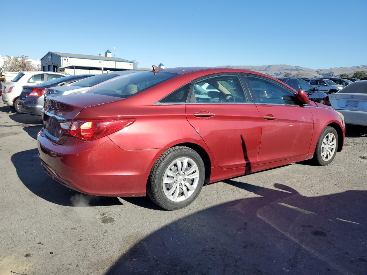 2011 Hyundai Sonata VIN 5NPEB4AC5BH081180 Copart auction photo, front end / side damage thumbnail 3