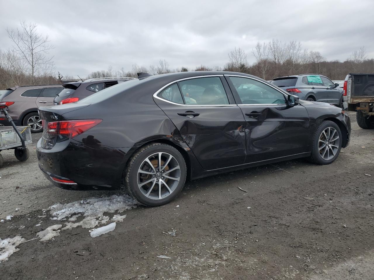 2016 Acura TLX VIN 19UUB3F51GA000532 Copart auction photo, front end / side damage thumbnail 3