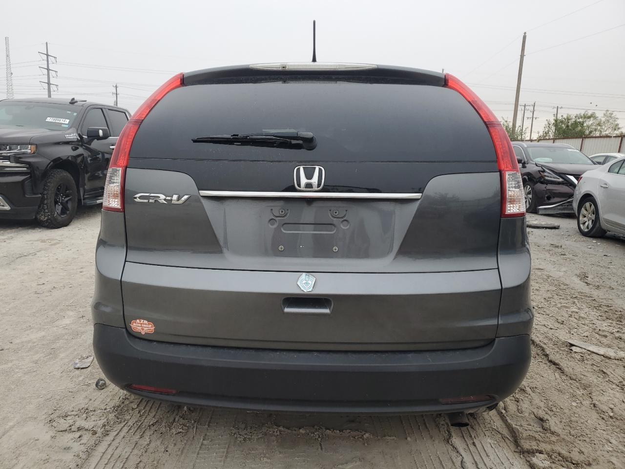 2013 Honda CR-V VIN 2HKRM3H52DH504491 Copart auction photo, front end / side damage thumbnail 6