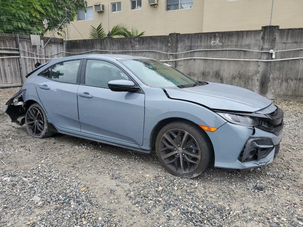 2021 Honda Civic VIN SHHFK7H45MU218803 Copart auction photo, rear end damage thumbnail 4