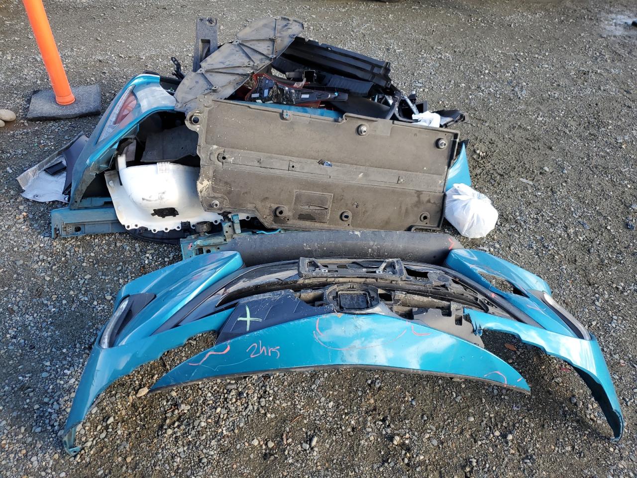 2021 Toyota Prius VIN JTDKAMFP5M3181134 Copart auction photo, rear end / front end damage thumbnail 12