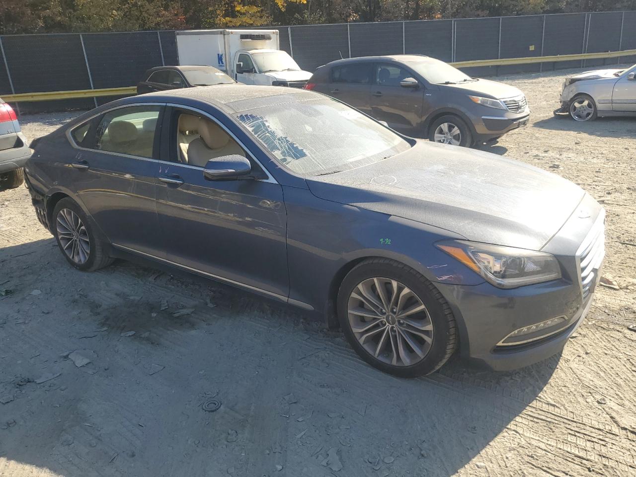 2016 Hyundai Genesis VIN KMHGN4JEXGU106133 Copart auction photo, rear end damage thumbnail 4