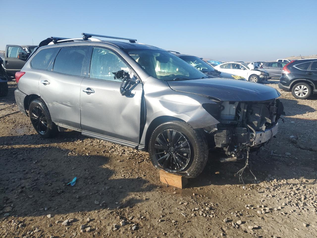 2019 Nissan Pathfinder VIN 5N1DR2MM3KC597691 Copart auction photo, front end / rear end damage thumbnail 4