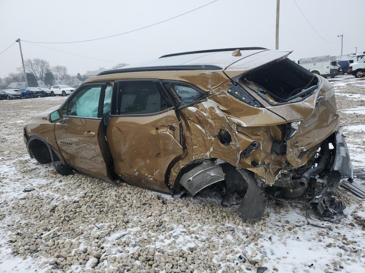 2020 Chevrolet Blazer VIN 3GNKBKRS3LS540157 Copart auction photo, all over damage thumbnail 2