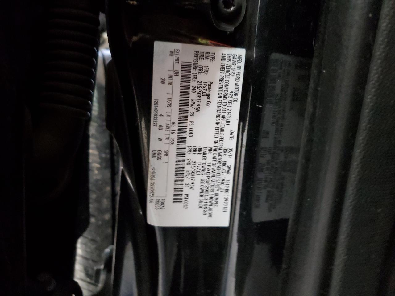 2014 Ford Focus VIN 1FADP3F29EL319528 Copart auction photo, front end damage thumbnail 12