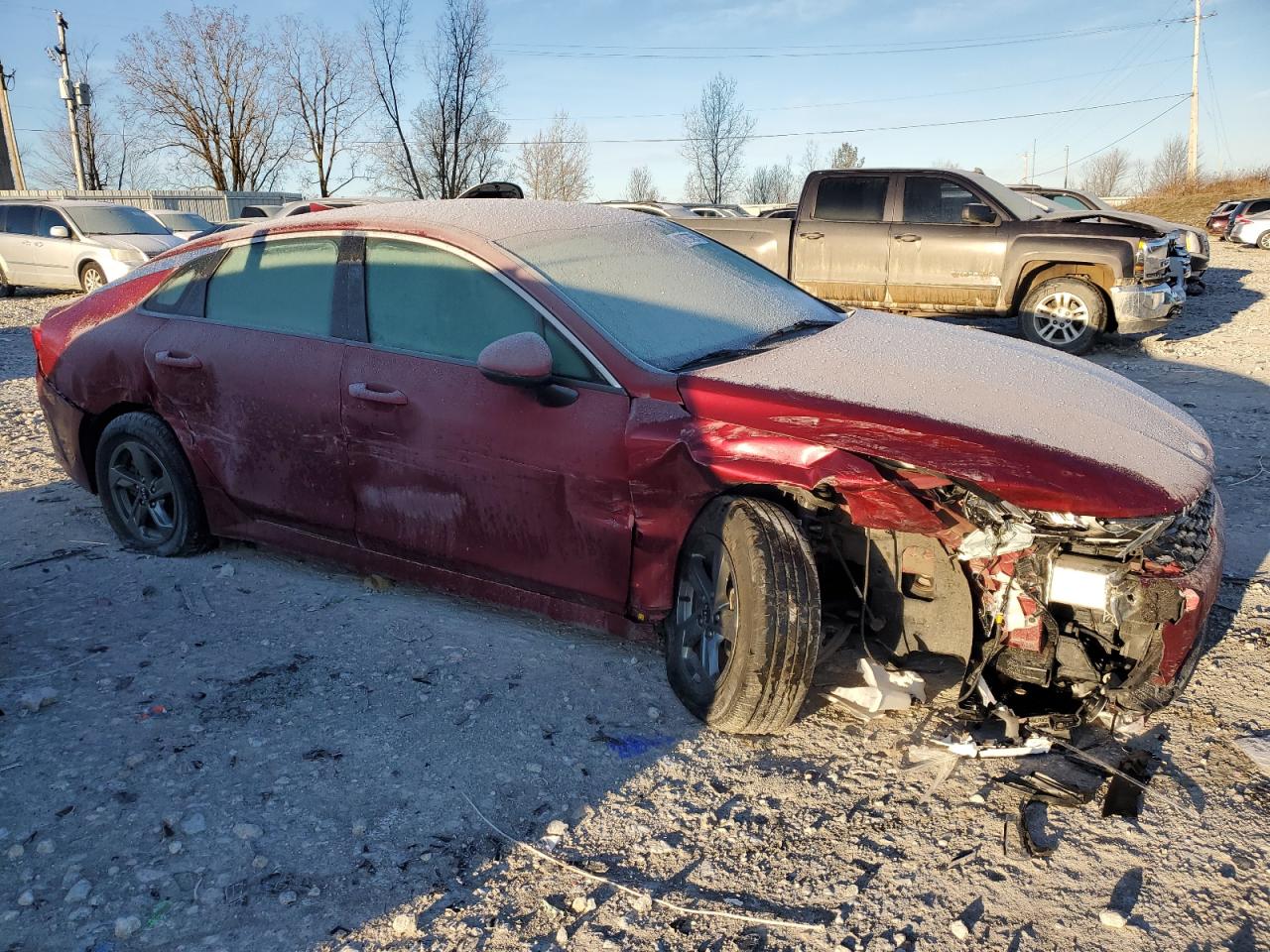 2021 KIA K5 VIN 5XXG14J20MG020546 Copart auction photo, front end / side damage thumbnail 4