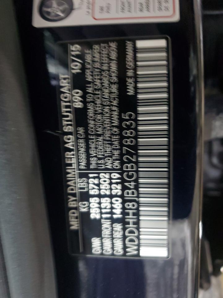 2016 Mercedes-Benz E-klasse VIN WDDHH8JB4GB278835 Copart auction photo, front end / minor dent/scratches damage thumbnail 12