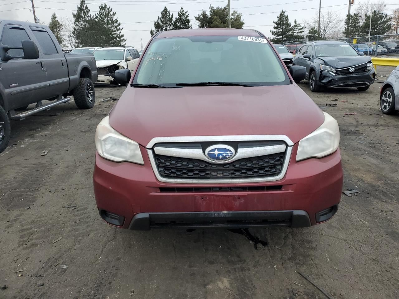 2014 Subaru Forester VIN JF2SJAAC5EH444568 Copart auction photo, undercarriage damage thumbnail 5