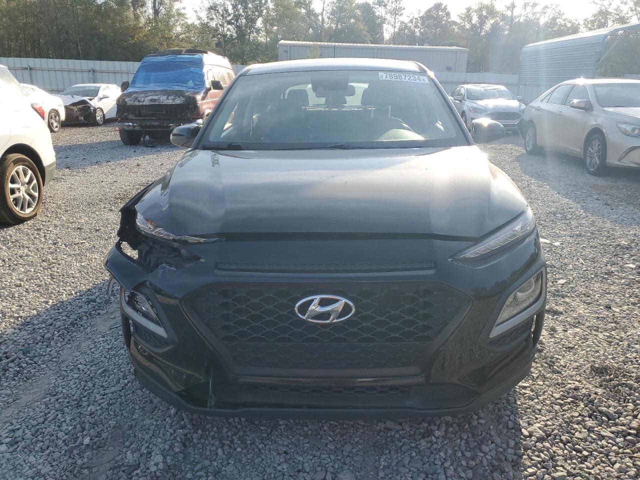 2019 Hyundai Kona VIN KM8K12AA3KU384128 Copart auction photo, front end damage thumbnail 5