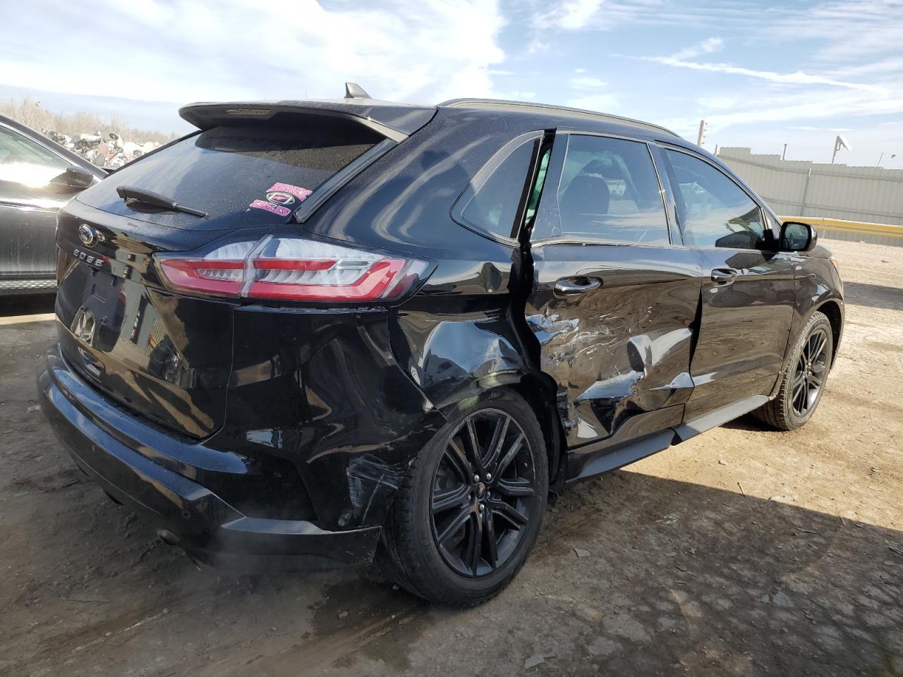 2021 Ford Edge VIN 2FMPK3J91MBA03870 Copart auction photo, rear end / side damage thumbnail 3