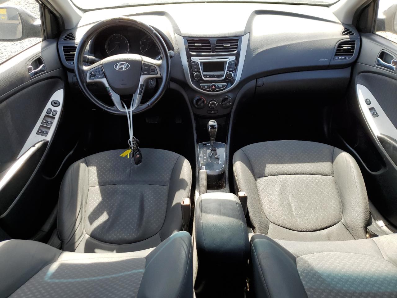 2014 Hyundai Accent VIN KMHCU5AE8EU175505 Copart auction photo, front end / rear end damage thumbnail 8