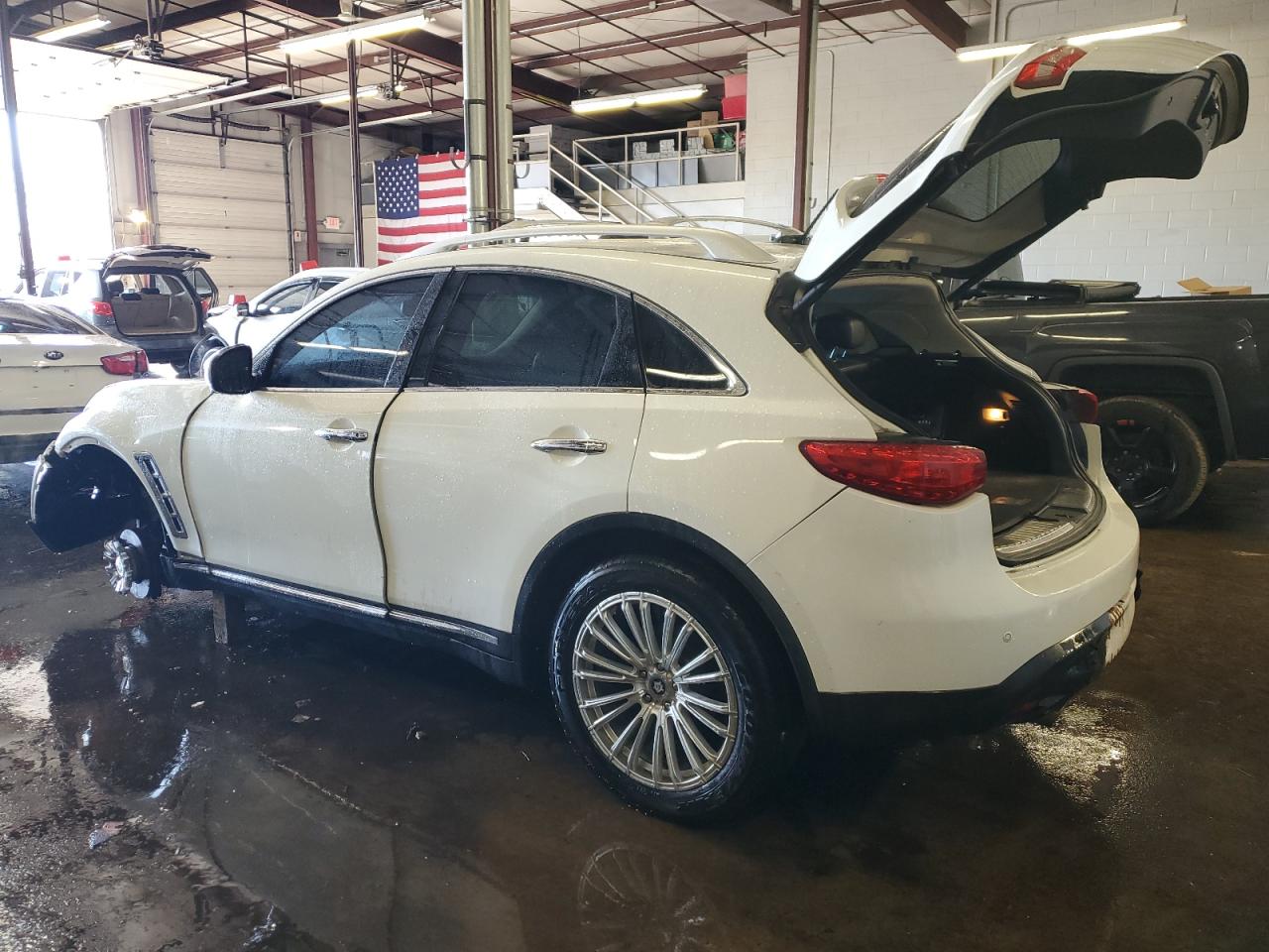 2011 Infiniti FX VIN JN8AS1MW6BM732393 Copart auction photo, front end / side damage thumbnail 2