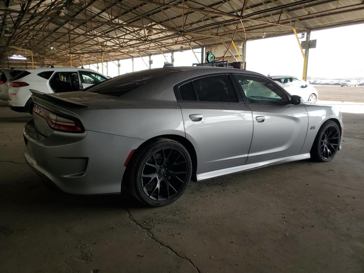 2017 Dodge Charger VIN 2C3CDXGJXHH643055 Copart auction photo, side damage thumbnail 3
