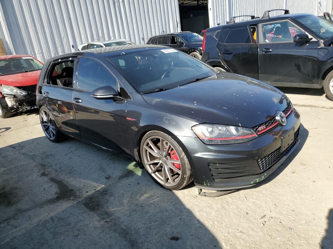 2017 Volkswagen GTI VIN 3VW547AU9HM012268 Copart auction photo, rear end / side damage thumbnail 4