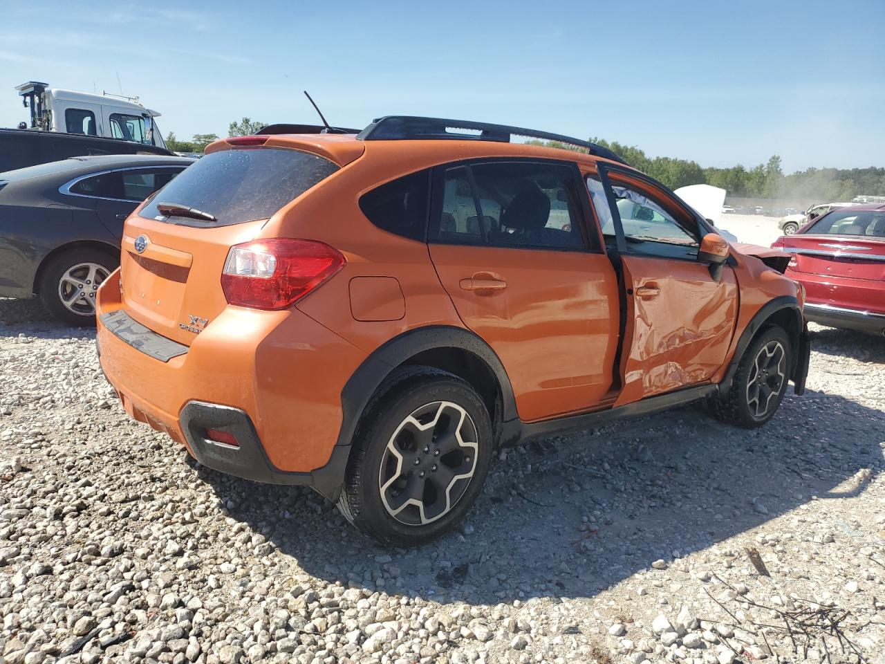 2015 Subaru XV VIN JF2GPAFC5FH227620 Copart auction photo, side / front end damage thumbnail 3