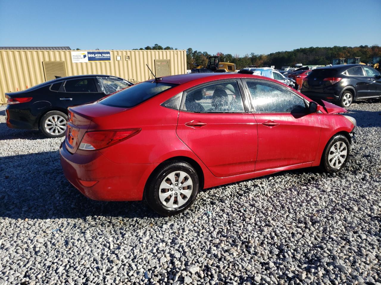 2015 Hyundai Accent VIN KMHCT4AE1FU863036 Copart auction photo, front end / undercarriage damage thumbnail 3