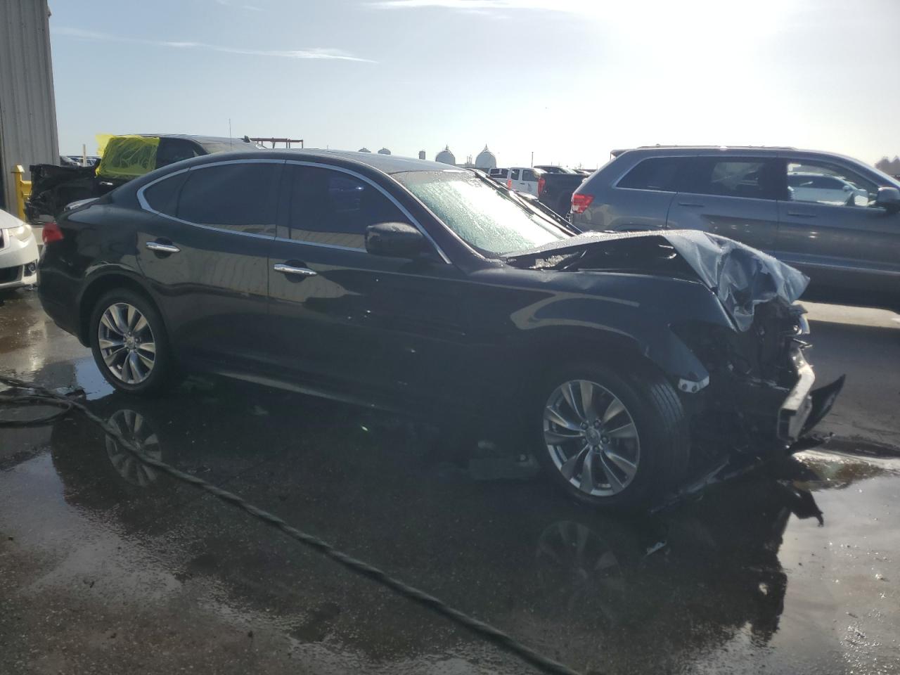 2013 Infiniti M VIN JN1BY1AR3DM601389 Copart auction photo, front end damage thumbnail 4