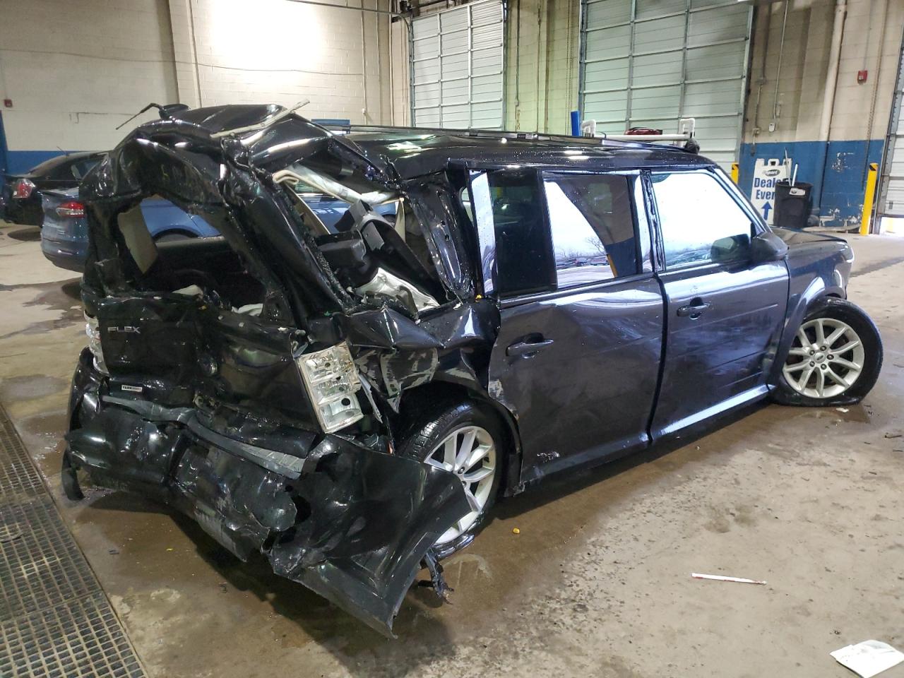2013 Ford Flex VIN 2FMGK5B86DBD24563 Copart auction photo, all over damage thumbnail 3
