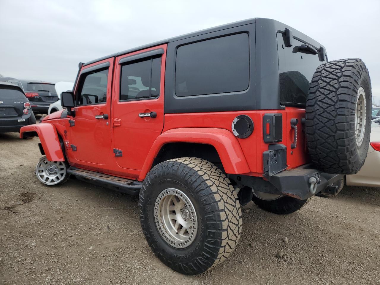 2017 Jeep Wrangler VIN 1C4BJWEG2HL667287 Copart auction photo, front end / rear end damage thumbnail 2