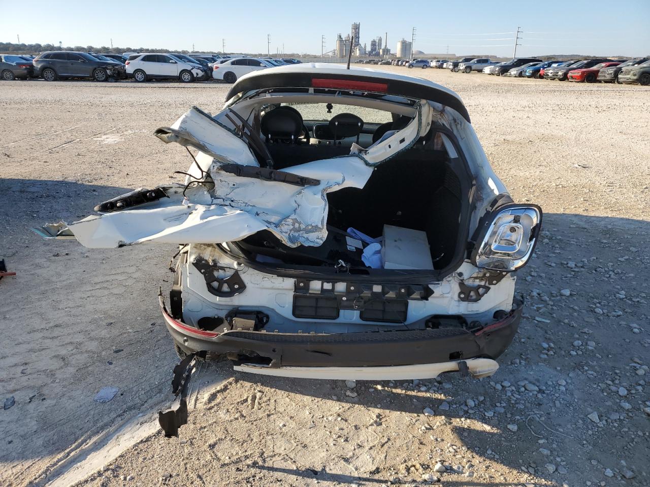 2017 Fiat 500 VIN ZFBCFXAB1HP588601 Copart auction photo, rollover damage thumbnail 6