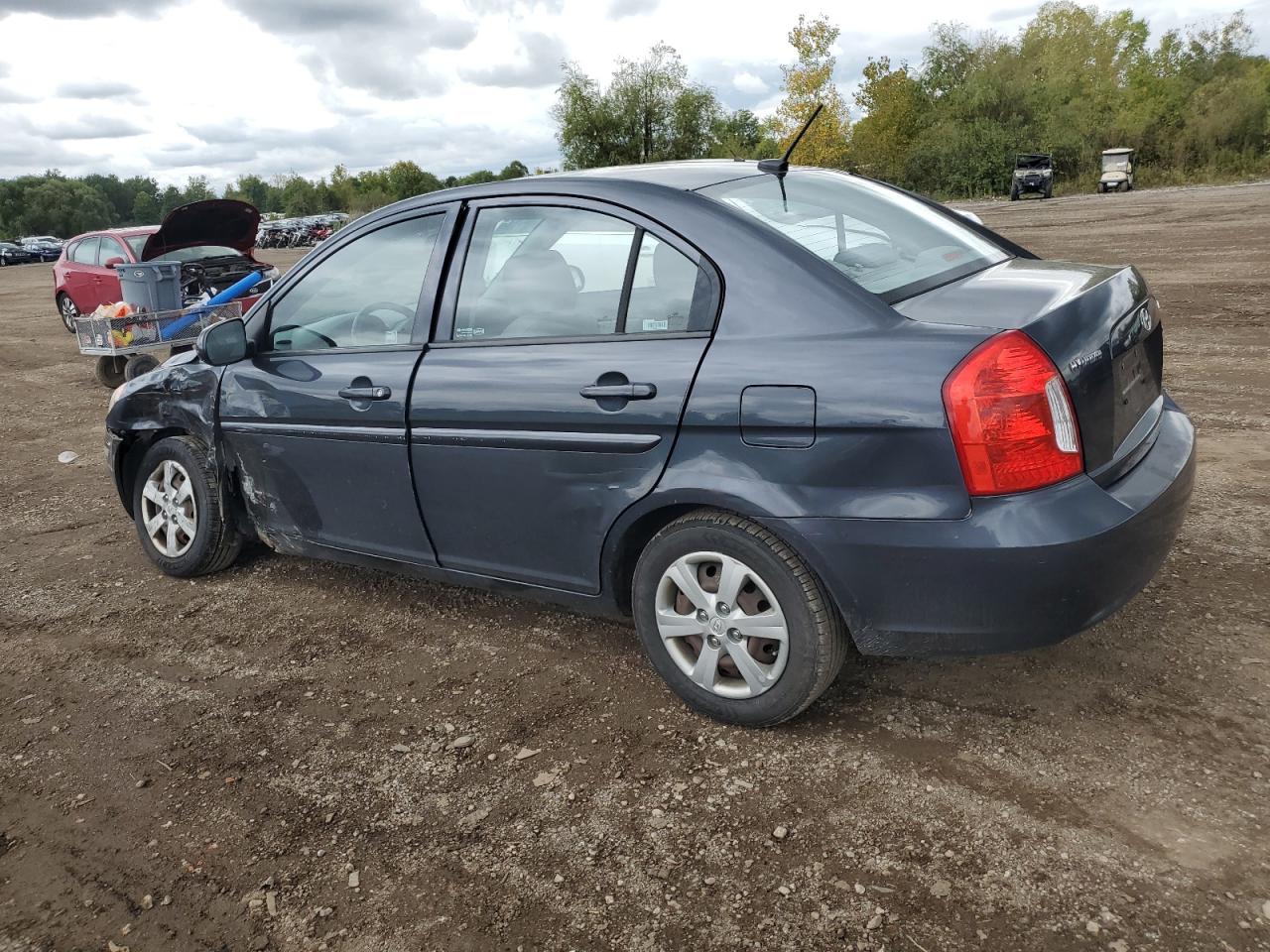2011 Hyundai Accent VIN KMHCN4AC0BU605349 Copart auction photo, front end / side damage thumbnail 2