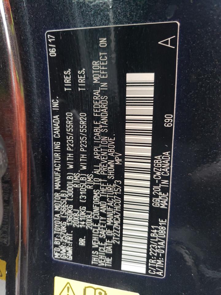 2017 Lexus RX VIN 2T2ZZMCA7HC071573 Copart auction photo, rear end damage thumbnail 16