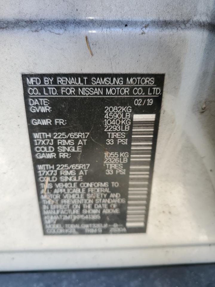 2019 Nissan Rogue VIN KNMAT2MT1KP541385 Copart auction photo, rear end damage thumbnail 15