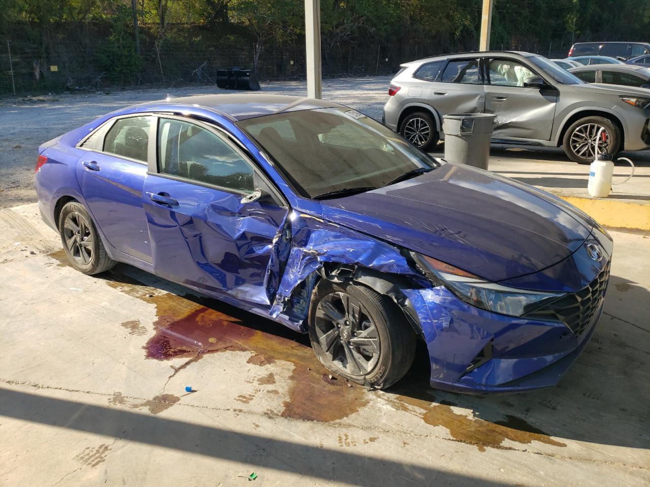 2023 Hyundai Elantra VIN KMHLM4AG3PU533740 Copart auction photo, side / front end damage thumbnail 4