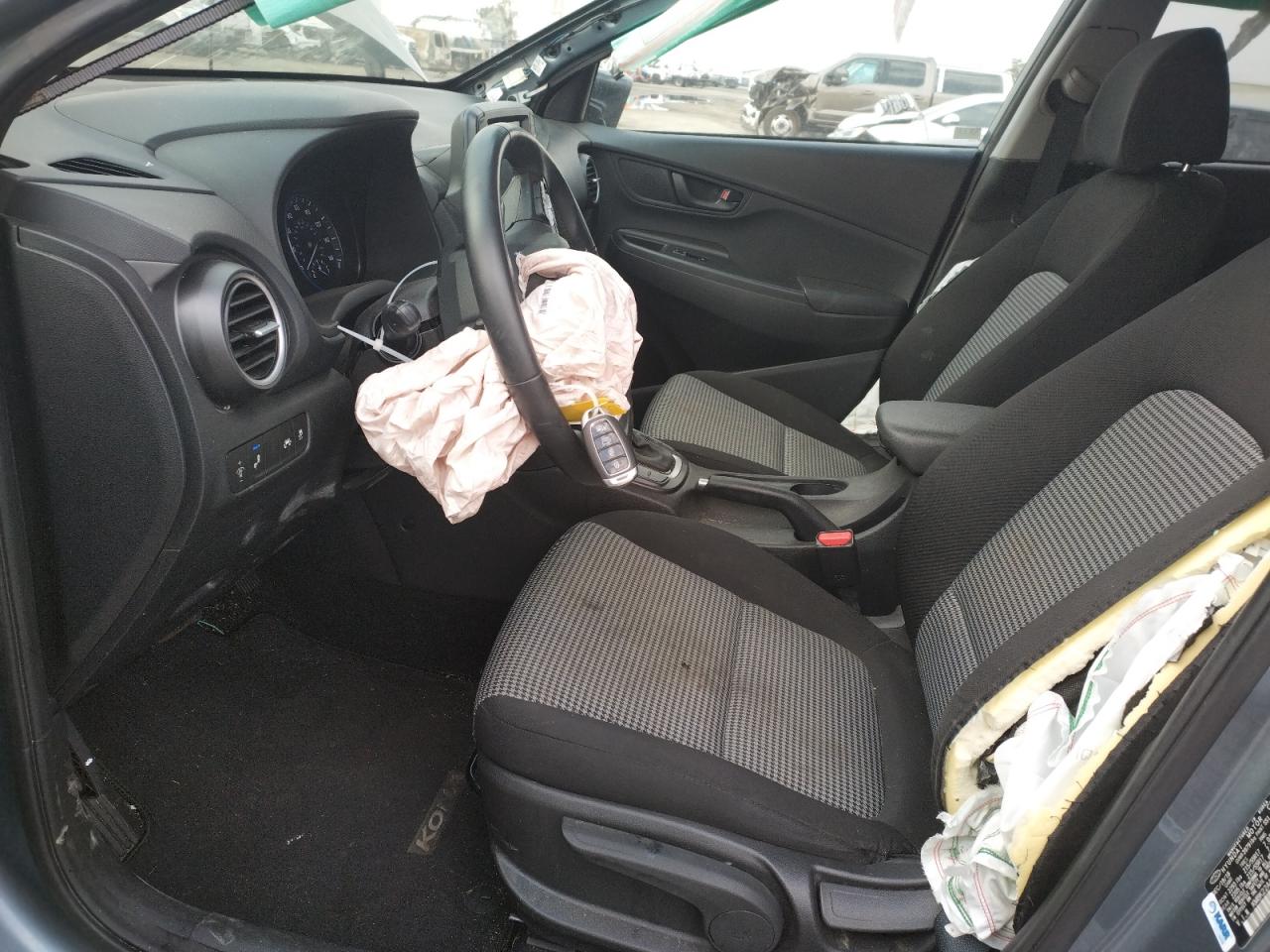 2019 Hyundai Kona VIN KM8K22AA0KU287241 Copart auction photo, front end / side damage thumbnail 7
