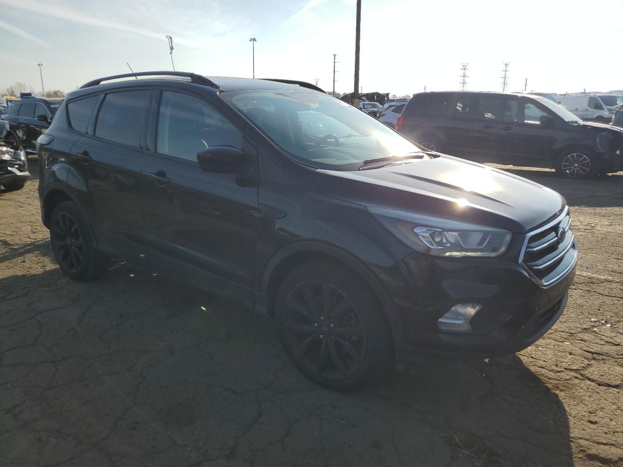 2017 Ford Escape VIN 1FMCU9G9XHUA50513 Copart auction photo, side damage thumbnail 4