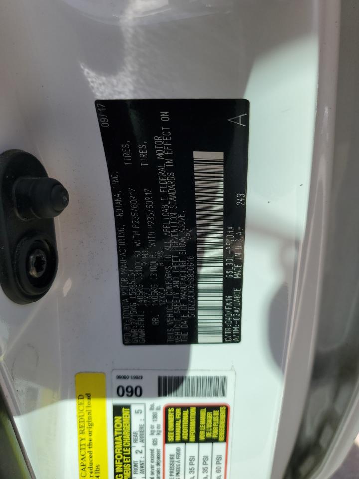 2017 Toyota Sienna VIN 5TDZZ3DCXHS890616 Copart auction photo, side damage thumbnail 13
