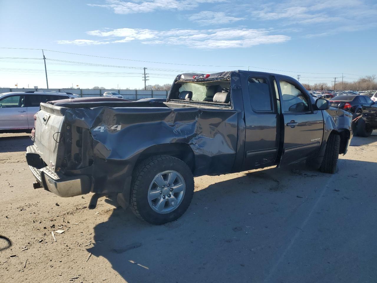 2010 GMC Sierra VIN 1GTSKWE36AZ183135 Copart auction photo, rollover / water/flood damage thumbnail 3