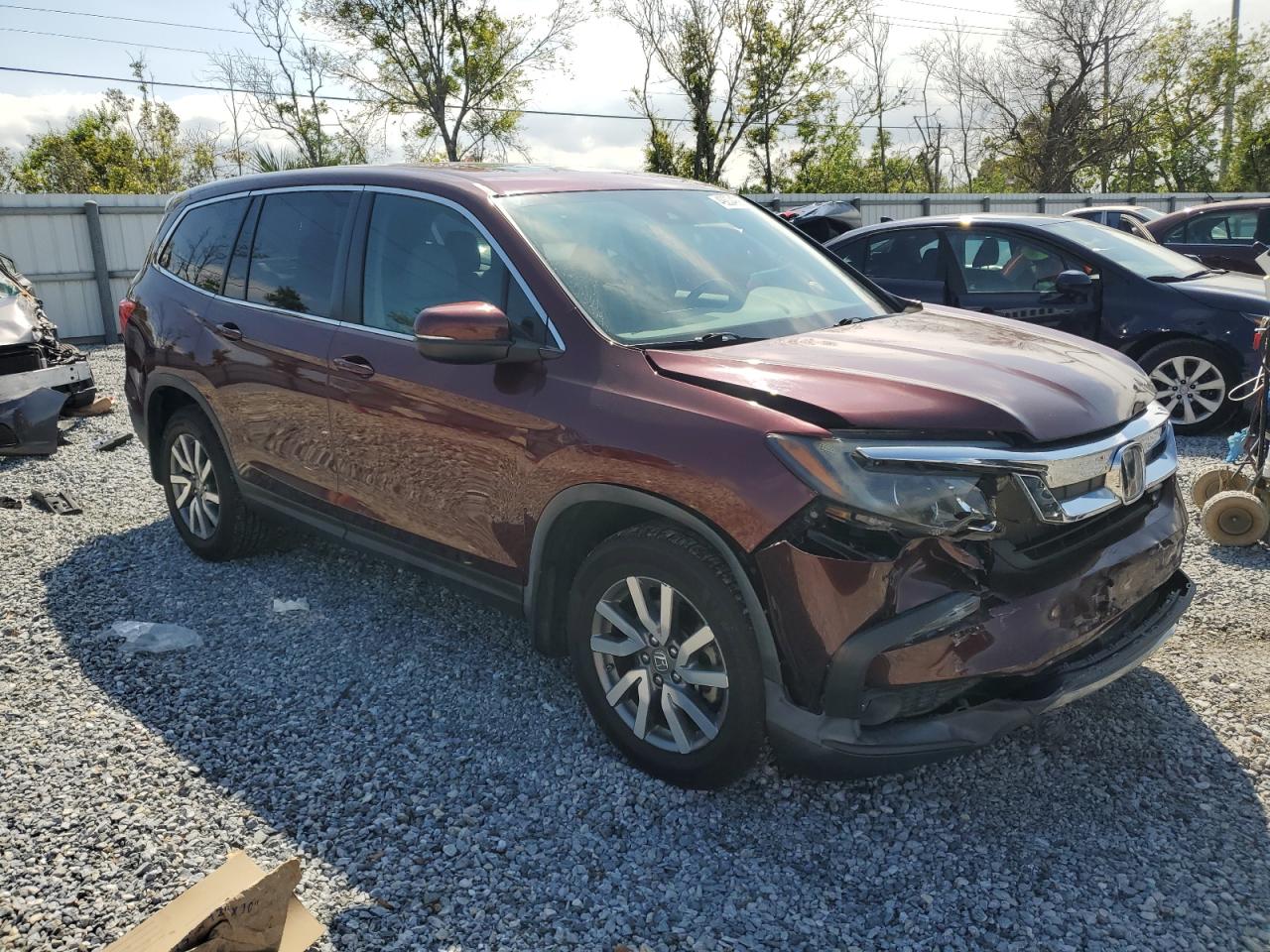 2019 Honda Pilot VIN 5FNYF5H58KB007622 Copart auction photo, front end damage thumbnail 4