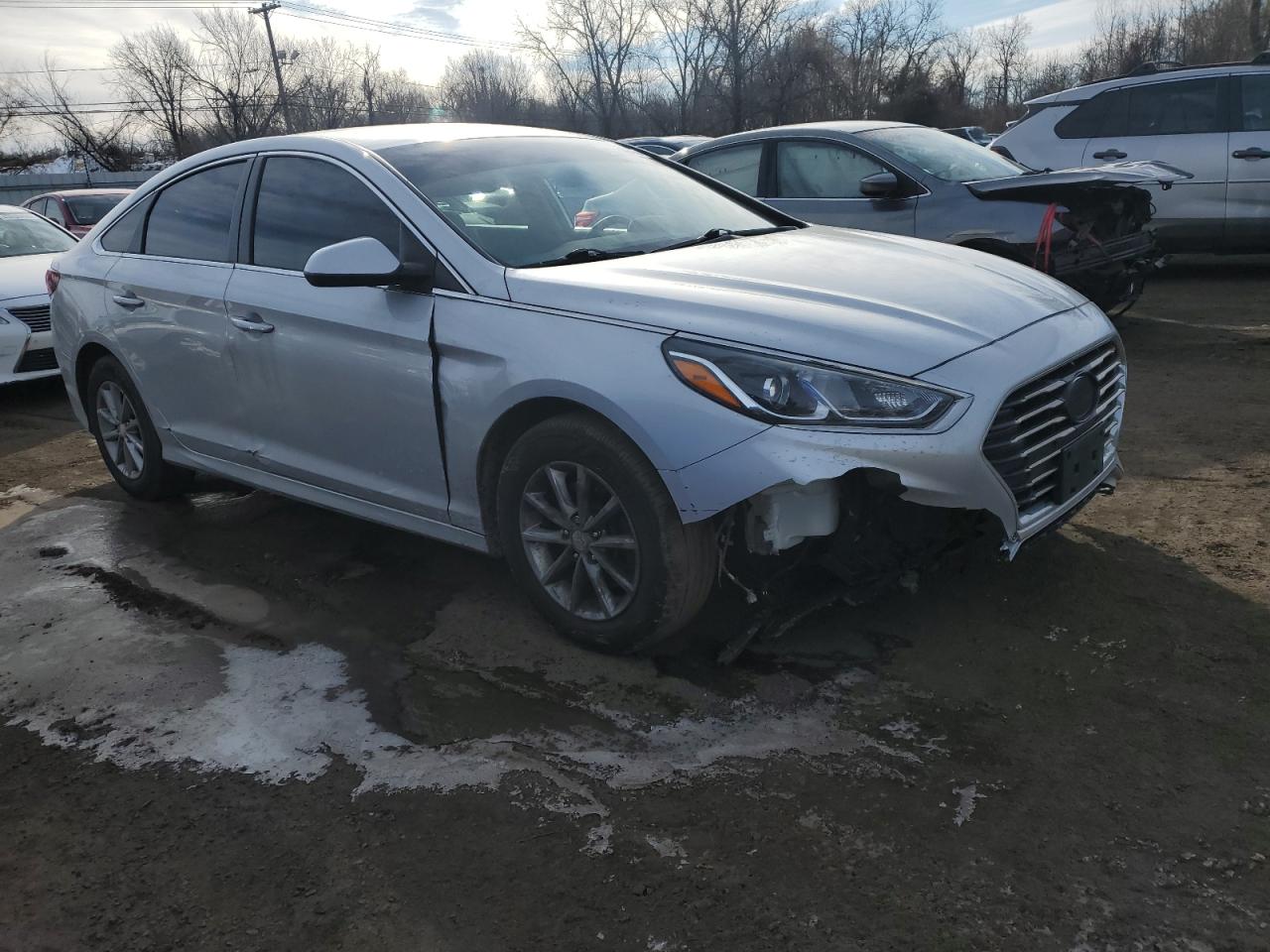 2018 Hyundai Sonata VIN 5NPE24AF8JH659944 Copart auction photo, front end / side damage thumbnail 4