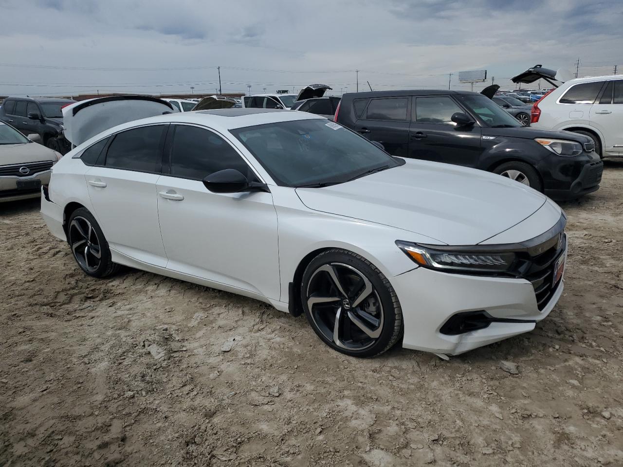 2022 Honda Accord VIN 1HGCV2F33NA021889 Copart auction photo, rear end / front end damage thumbnail 4