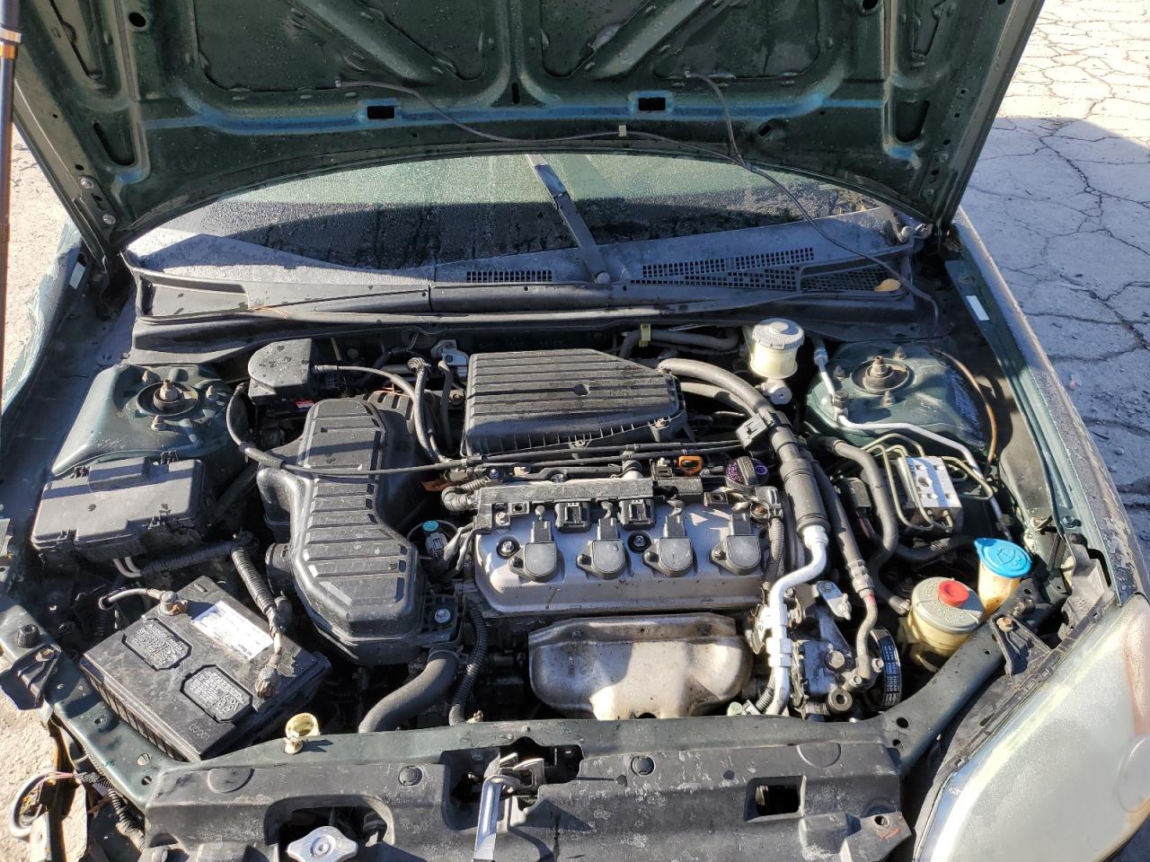 2001 Honda Civic VIN 2HGES26731H565406 Copart auction photo, all over damage thumbnail 12