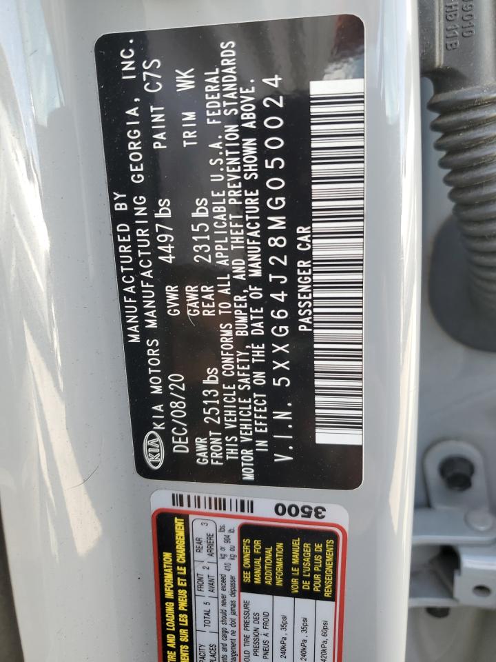 2021 KIA K5 VIN 5XXG64J28MG050024 Copart auction photo, rear end / side damage thumbnail 12
