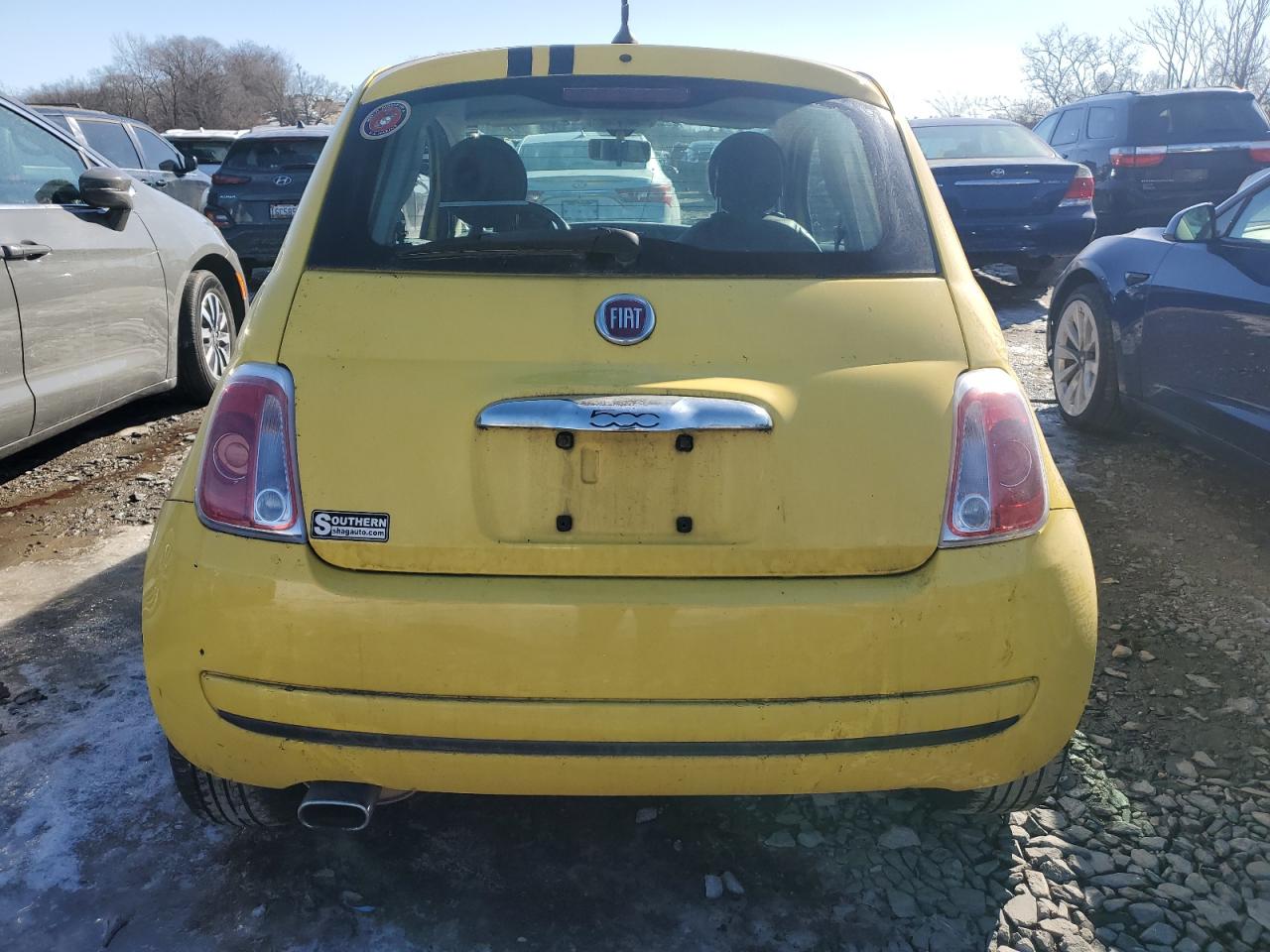 2012 Fiat 500 VIN 3C3CFFAR3CT145038 Copart auction photo, side / front end damage thumbnail 6