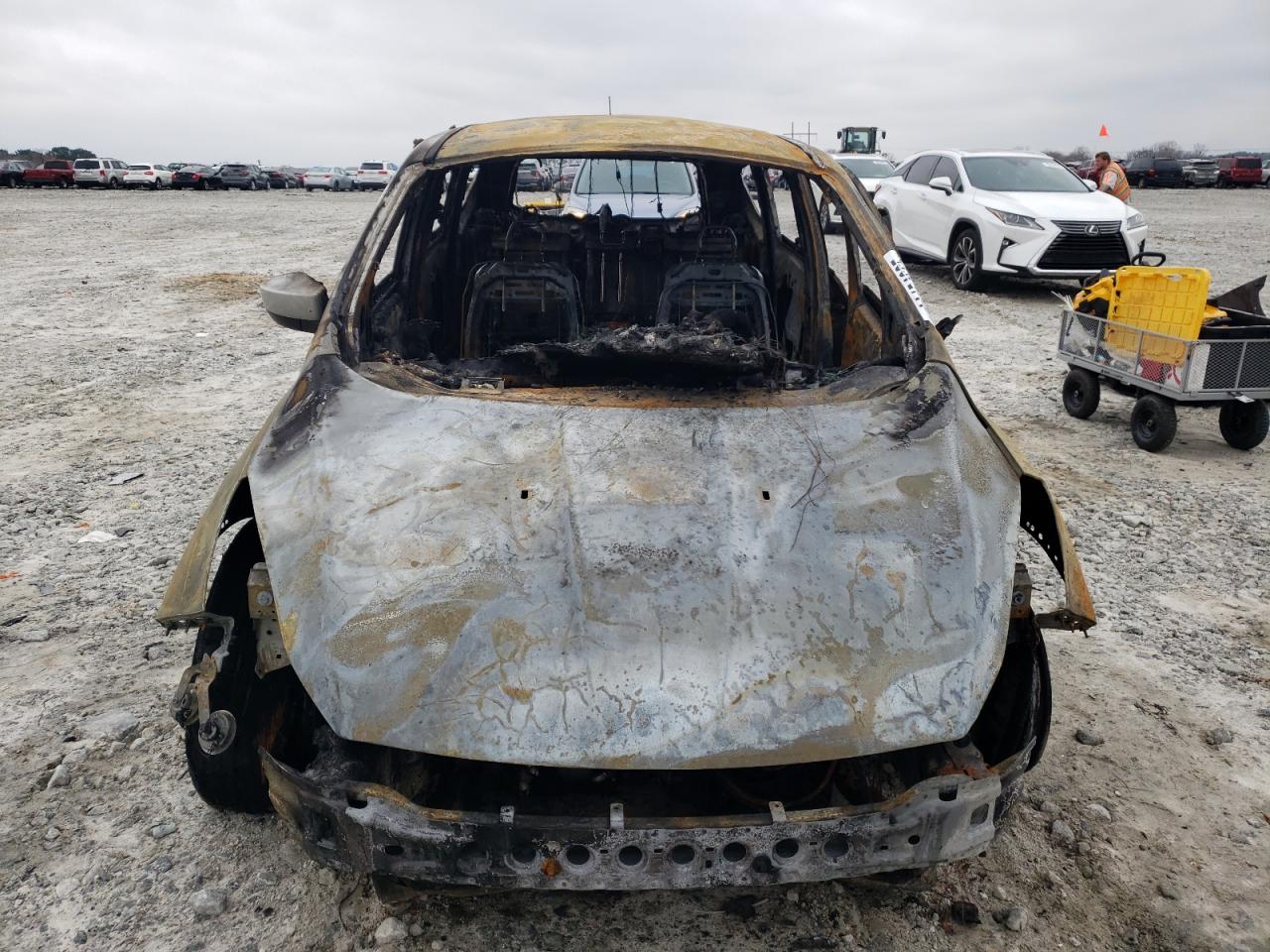2014 Ford Escape VIN 1FMCU9GX3EUC60624 Copart auction photo, burn damage thumbnail 5
