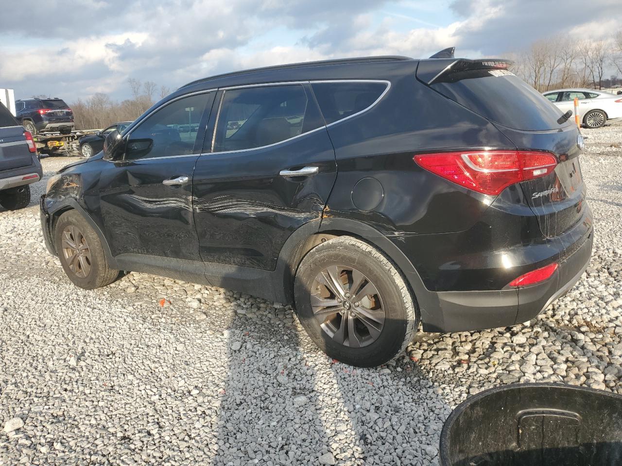 2013 Hyundai Santa Fe VIN 5XYZU3LB6DG015113 Copart auction photo, front end / side damage thumbnail 2
