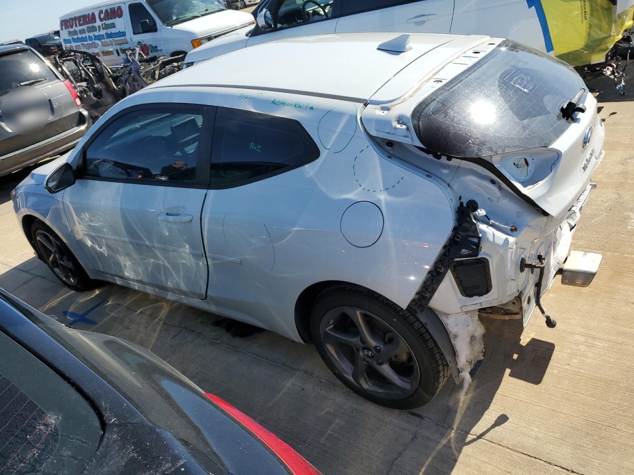 2020 Hyundai Veloster VIN KMHTG6AF1LU022841 Copart auction photo, rear end damage thumbnail 2