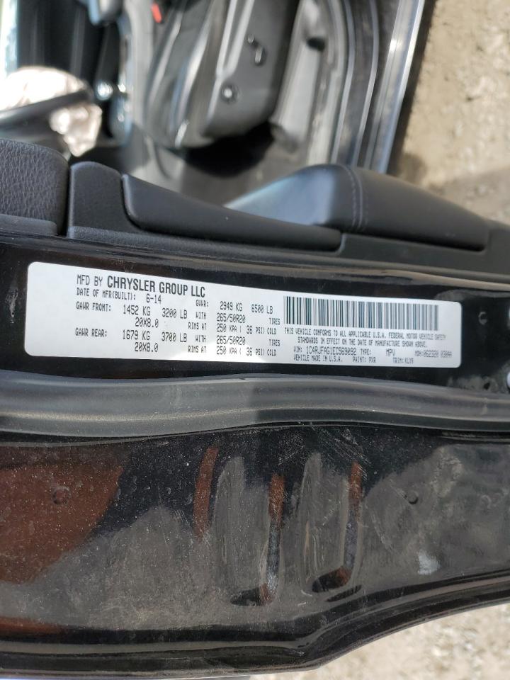 2014 Jeep Grand Cherokee VIN 1C4RJFAG1EC569092 Copart auction photo, front end damage thumbnail 13
