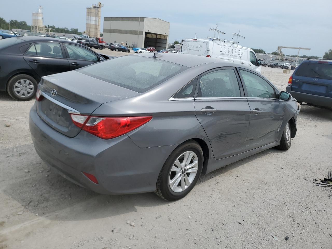 2014 Hyundai Sonata VIN 5NPEB4AC7EH906365 Copart auction photo, side damage thumbnail 3