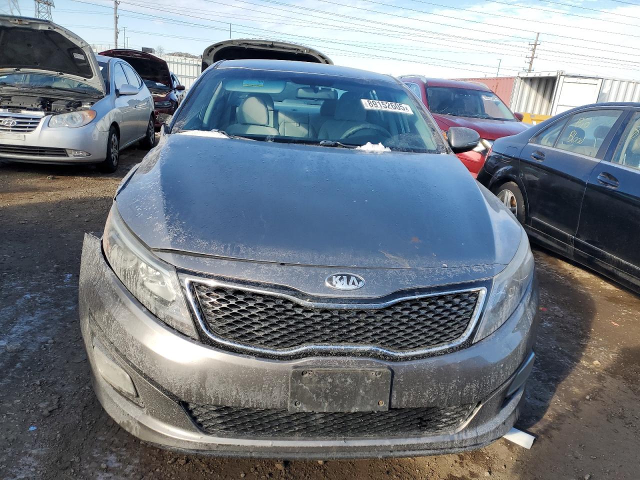2014 KIA Optima VIN 5XXGM4A79EG316332 Copart auction photo, side / front end damage thumbnail 5