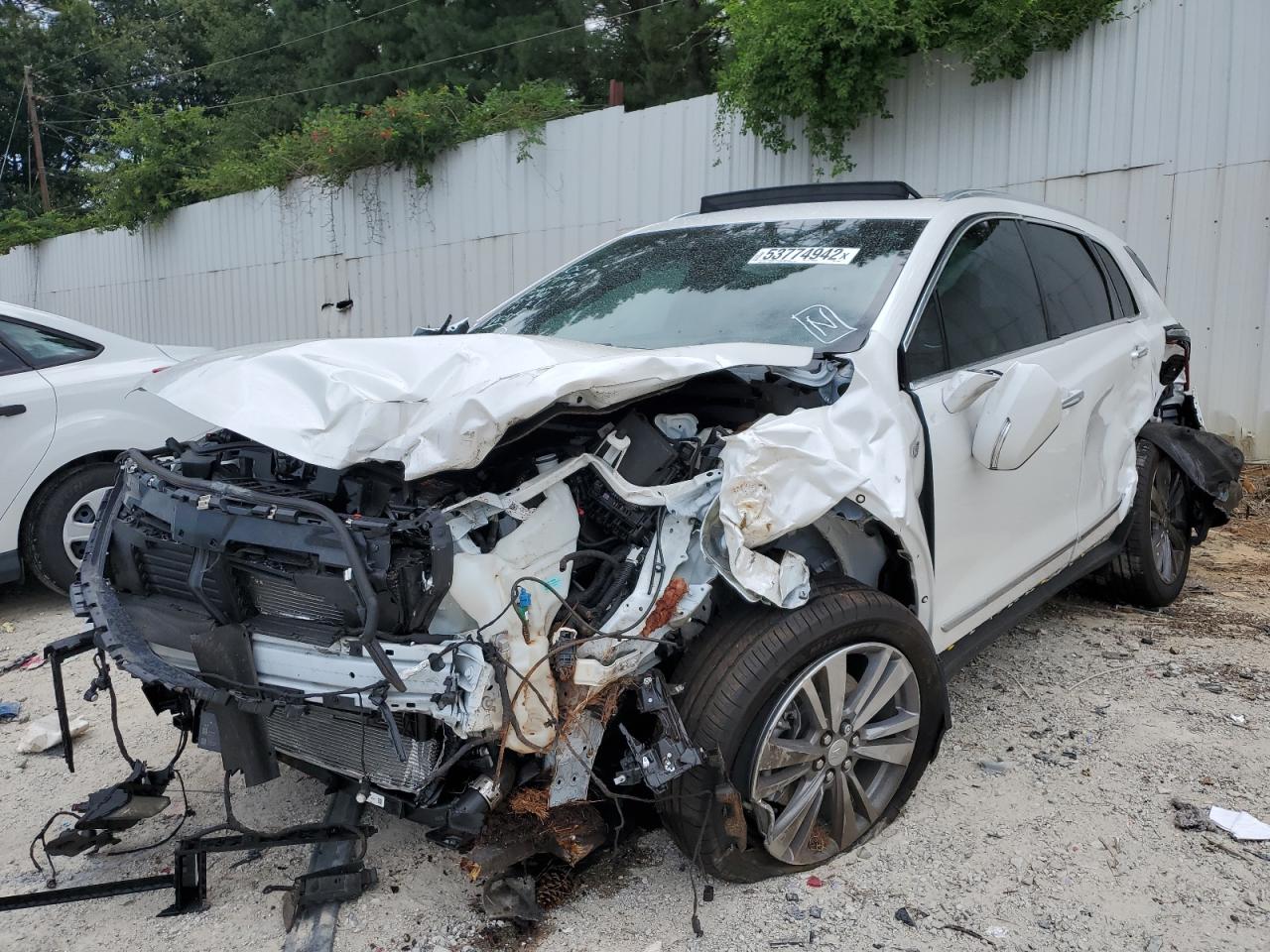 2022 Cadillac XT5 VIN 1GYKNCR48NZ109837 Copart auction photo, front end / rear end damage thumbnail 2