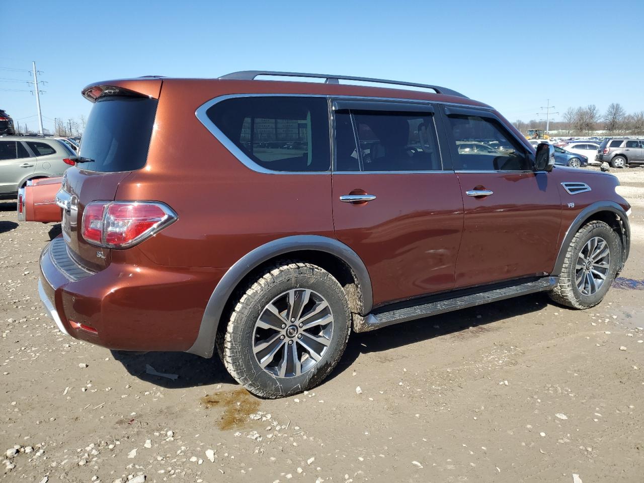 2018 Nissan Armada VIN JN8AY2NDXJ9052130 Copart auction photo, front end / undercarriage damage thumbnail 3